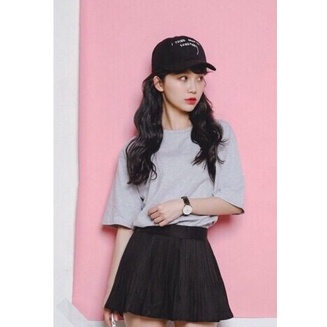 Áo thun nữ cổ tròn tay lỡ form rộng oversize chất cotton mềm mịn A03