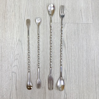 Thìa pha chế bar spoon 26cm hoặc 32cm (thìa bar, muỗng khuấy, thìa khuấy) - Muỗng Pha Chế Bartender