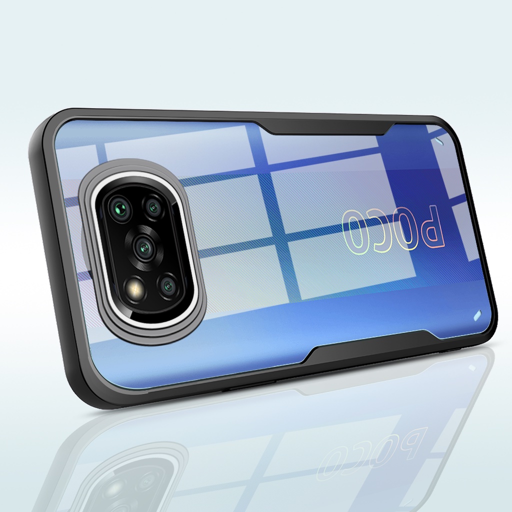 Ốp điện thoại KOOSUK acrylic trong suốt 2 trong 1 cho POCO X3 NFC Pocophone X4 Pro