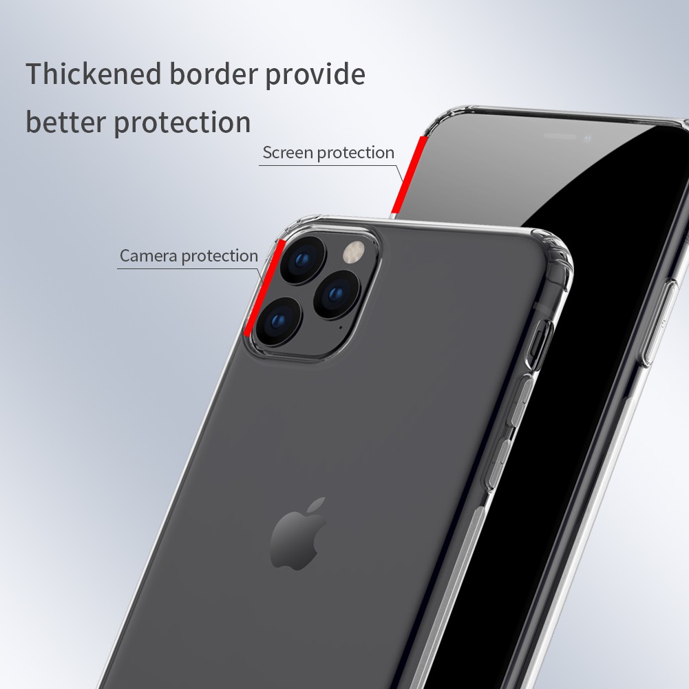 Ốp lưng Nillkin Nature TPU dẻo trong suốt cho các dòng iPhone 11, 11 Pro, 11 Pro Max, XS Max, X/XS, XR, 8 Plus, 7 Plus..