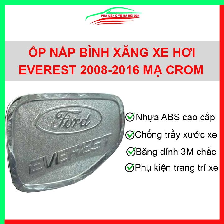 Ốp nắp xăng Everest 2008-2016 mạ crom bảo vệ chống trầy trang trí ô tô