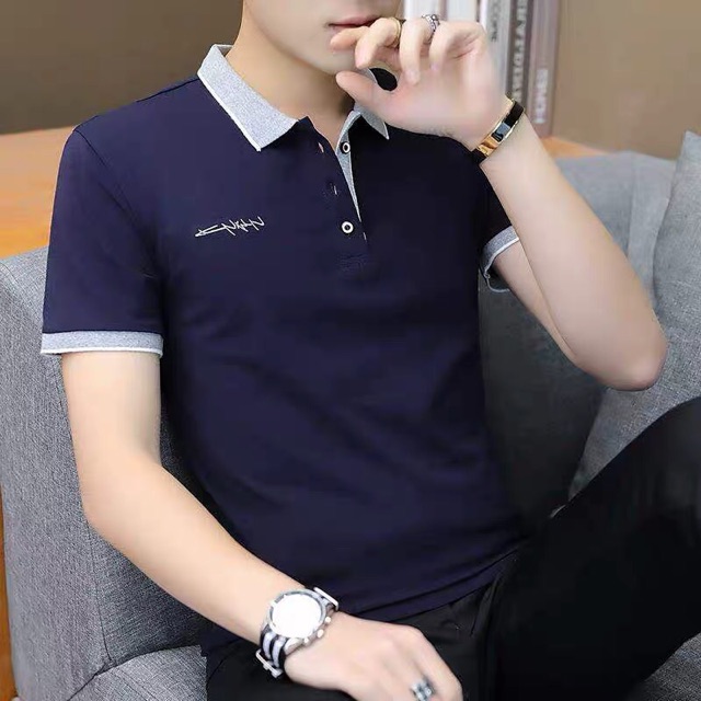 6 MÀU ÁO THUN NAM TAY NGẮN CỔ BẺ MẪU MỚI ÁO POLO CÓ CỔ VẢI THUN CÁ SẤU THANH LỊCH DỄ MẶC 01