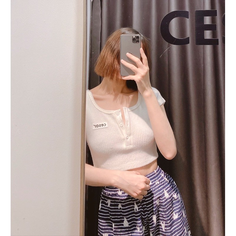 [Mã WAMT10K giảm 10k cho đơn 0k] ÁO CESAR TOP (TRẮNG GÂN) | BigBuy360 - bigbuy360.vn