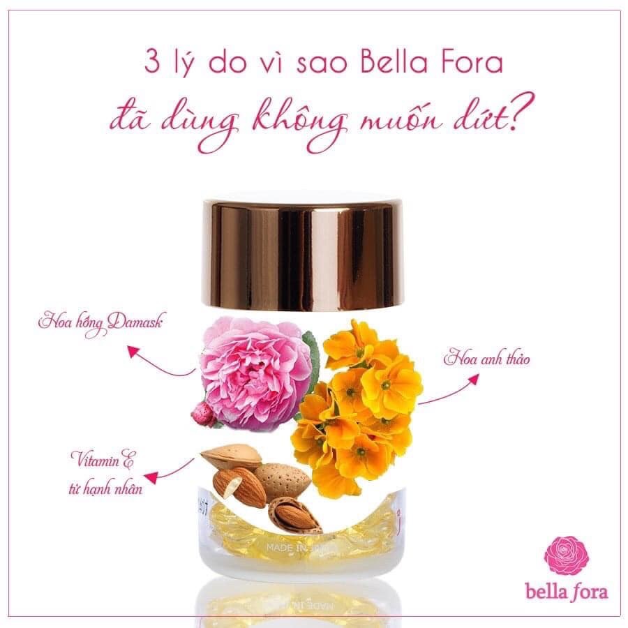 Viên uống tăng cường nội tiết tinh chất hoa hồng Bella Fora, tỏa hương tự thân cơ thể Nhật Bản 1