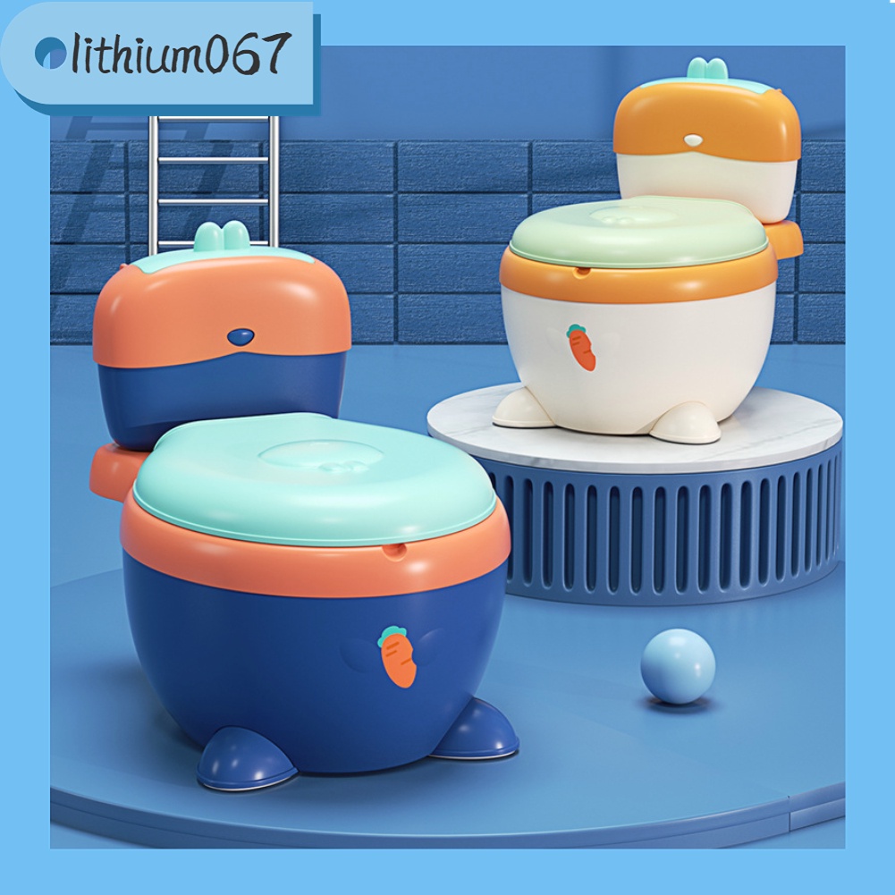 Bô vệ sinh cho bé -Cho bé trai &amp; bé gái - với Đệm PU dày dặn Bô cho trẻ mới biết đi Lithium067