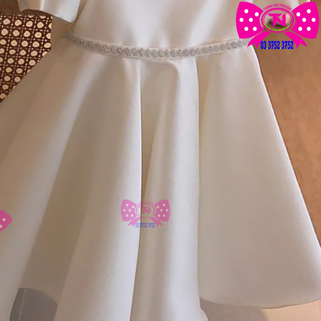 Váy bé gái phi mờ Trắng Sang Trọng - Váy Công Chúa TN2330010