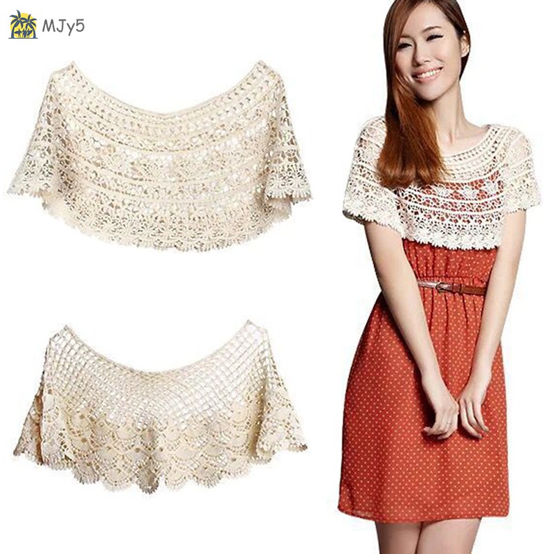 Áo choàng ren ngắn phong cách vintage dành cho nữ
