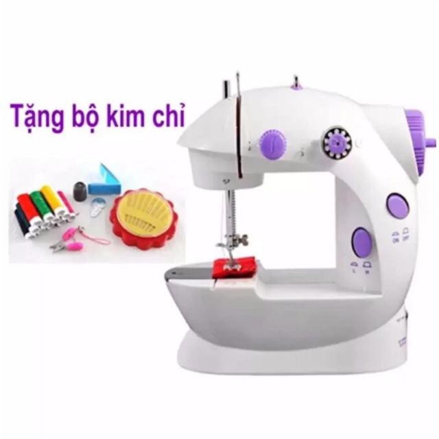 Máy May Để Bàn Mini Sewing Machine SM-202A + Tặng hộp kim chỉ
