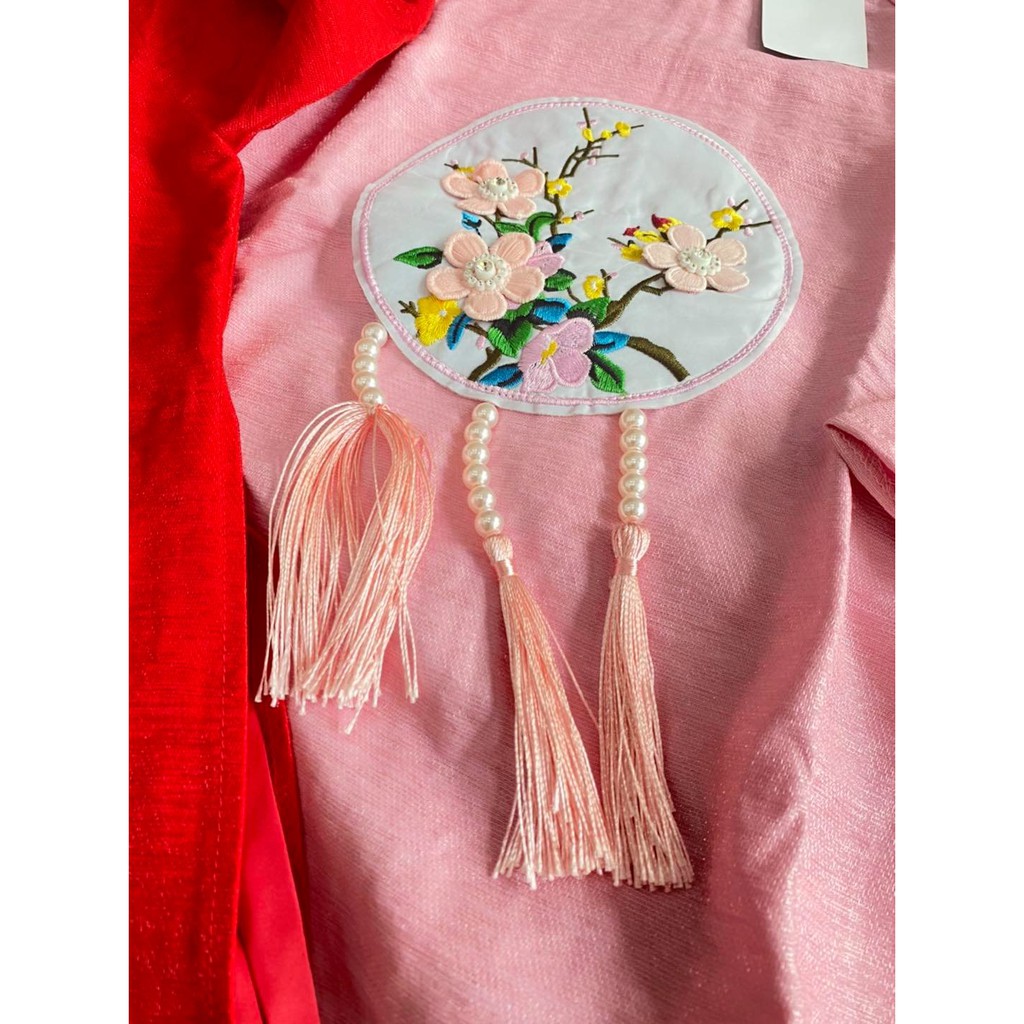 Áo dài đính hoa size lớn cho bé gái - Litibaby