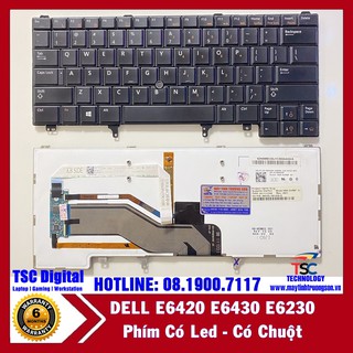 Bàn Phím Laptop DELL E6420 E6430 E6230 E6330 Có LED - Maytinhtruongson.vn