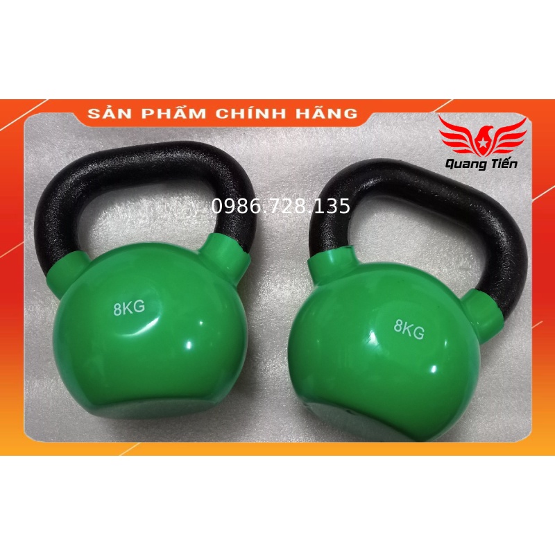 Tạ ấm - tạ bình vôi bọc cao su cao cấp 8 kg Iron Bull nhập khẩu (Giá 1 quả)