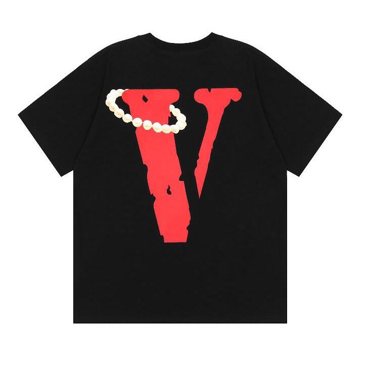 Áo thun cotton tay ngắn in hình Vlone thời trang dành cho nam nữ