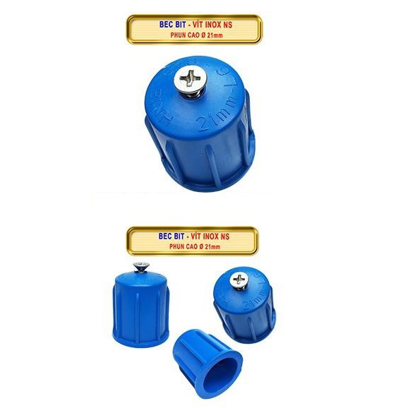 BÉC BÍT CON VÍT INOX PHUN CAO NỐI SUÔN PHI 21 - XANH DƯƠNG (BỊCH 10 CÁI)