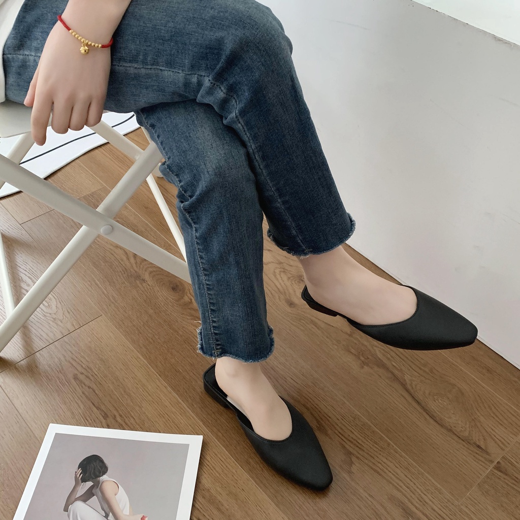 Giày Cao Gót Da Mũi Nhọn Thời Trang Cho Nữ