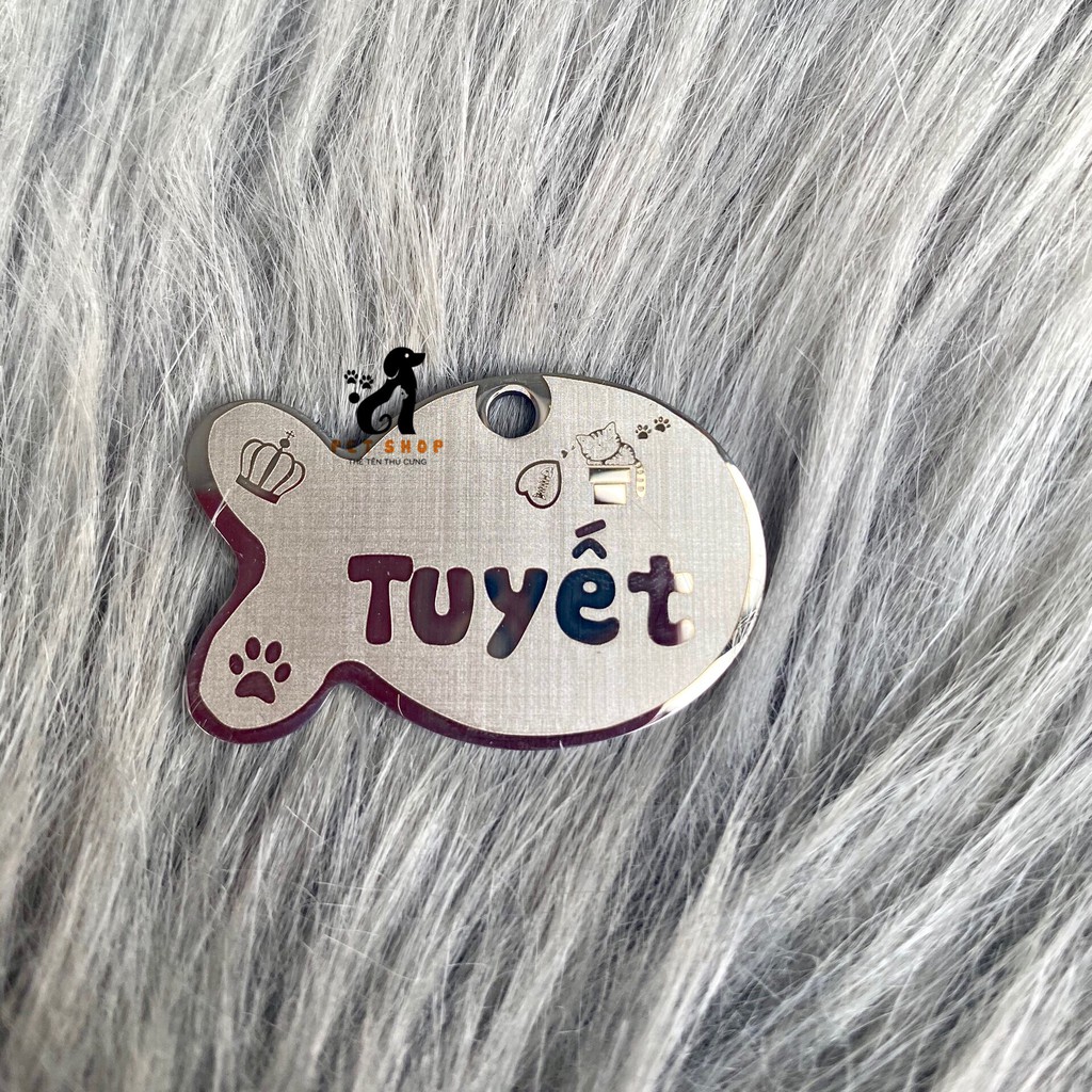 PET TAG - Thẻ Tên Thú Cưng khắc tên Chó Mèo theo yêu cầu