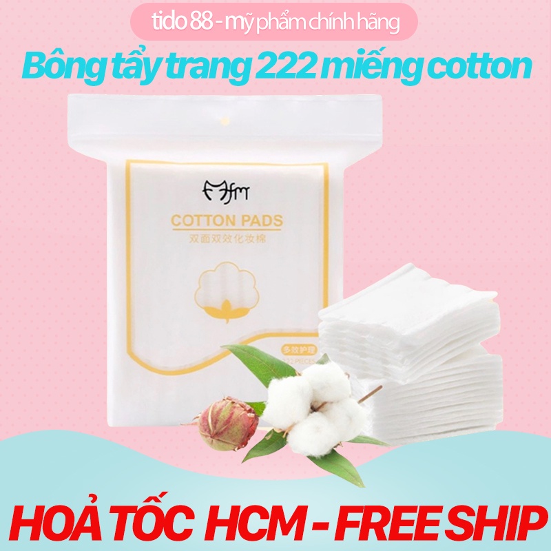 Bông tẩy trang 222 miếng 3 lớp FM cotton pads  nội địa Trung NPP Dũng Shop