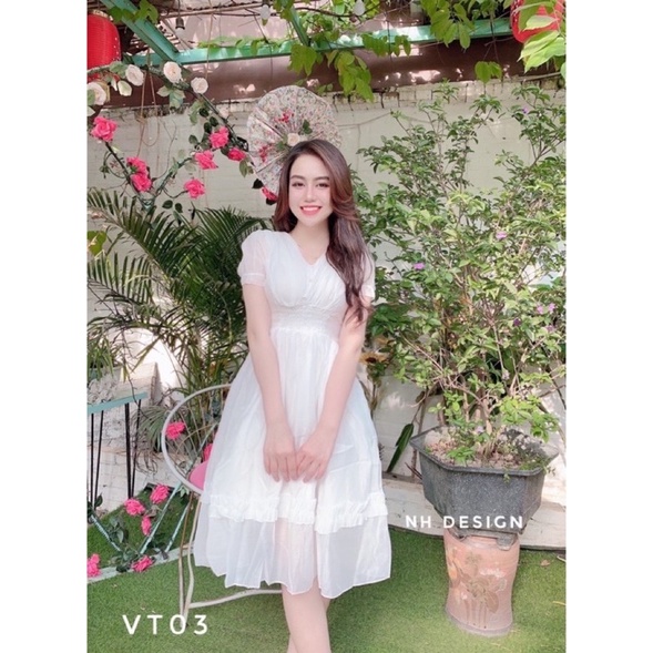 Váy Trắng Thiết Kế , Váy Trắng Tiểu Thư, Công Chúa, Váy Dự Tiệc,Đám Cưới, Kỷ Yếu