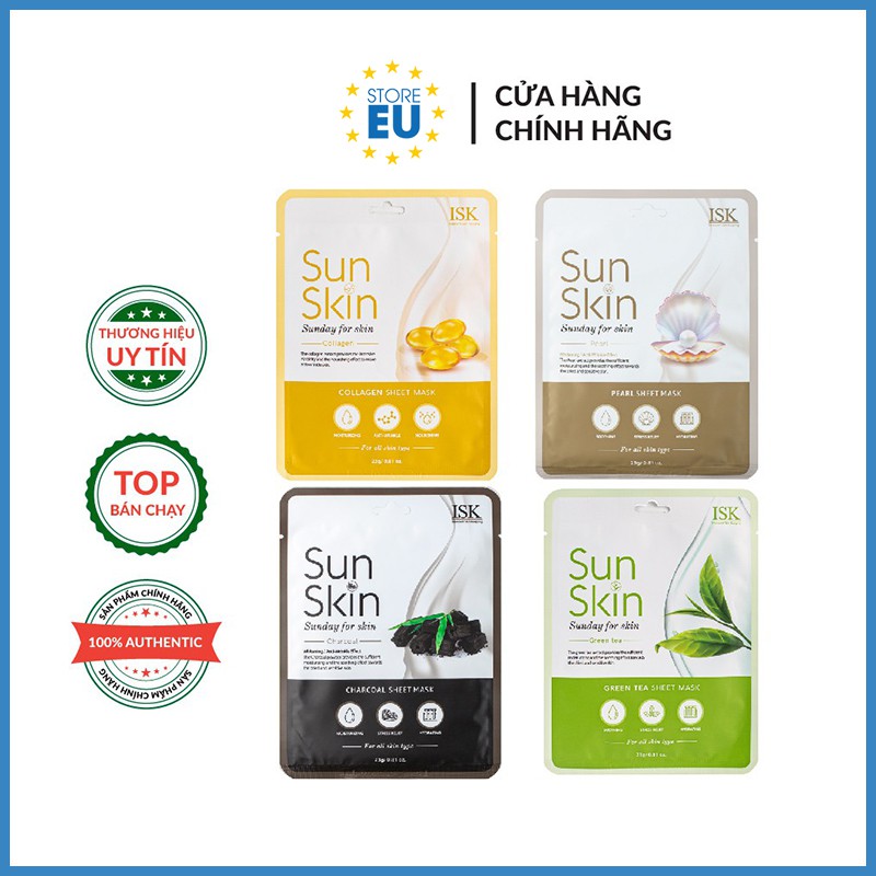 Mặt Nạ Dưỡng Ẩm, Sáng Da Collagen BEAUSKIN ISK SUNSKIN COLLAGEN SHEET MASK Hàn Quốc
