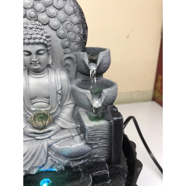 Thác nước phong thuỷ Phật toạ thiền nhất tâm cao 28cm