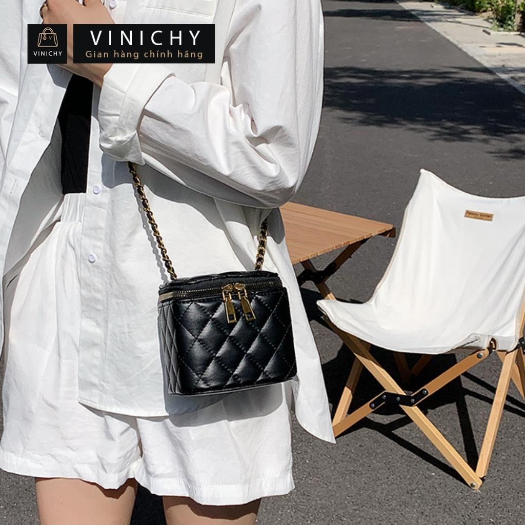 Túi xách nữ đeo chéo, đeo vai, cốp đi chơi, đi học VINICHY, da đẹp, thời trang cao cấp size 12cm HA229
