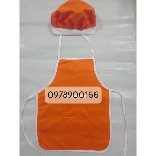 sét tạp dề và mũ cho bé