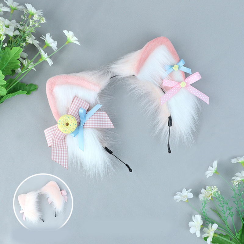 Băng Đô Cài Tóc Hình Tai Thú Bông Đáng Yêu Dành Cho Nữ