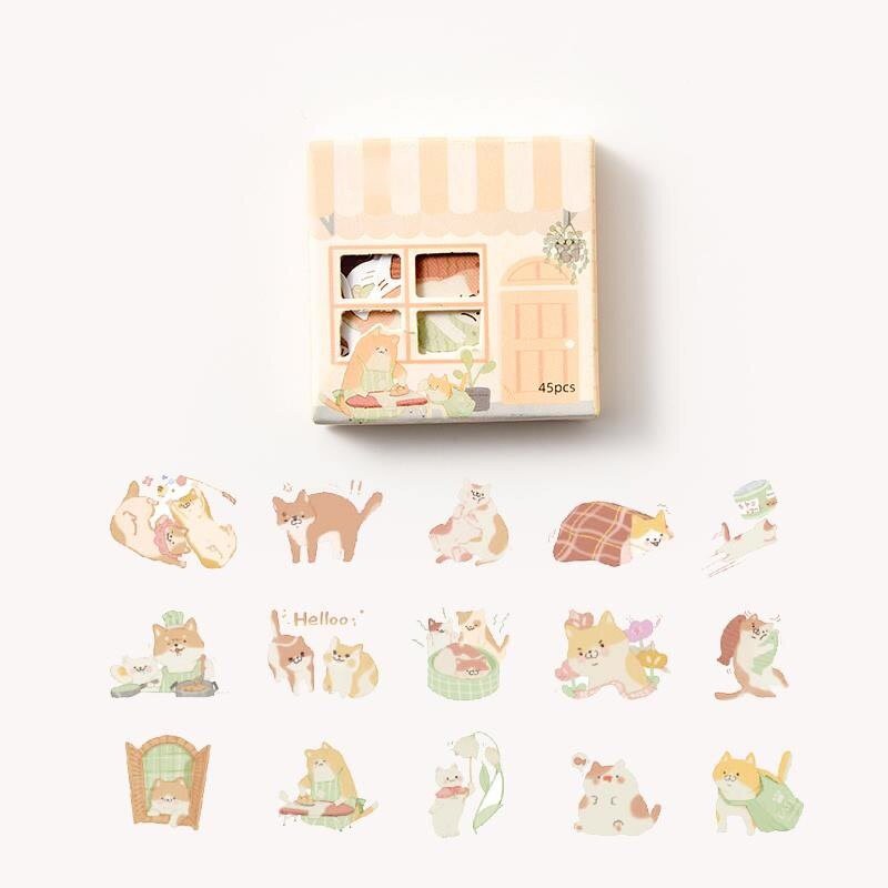 Bộ Sticker 45 miếng động vật trang trí cực xinh