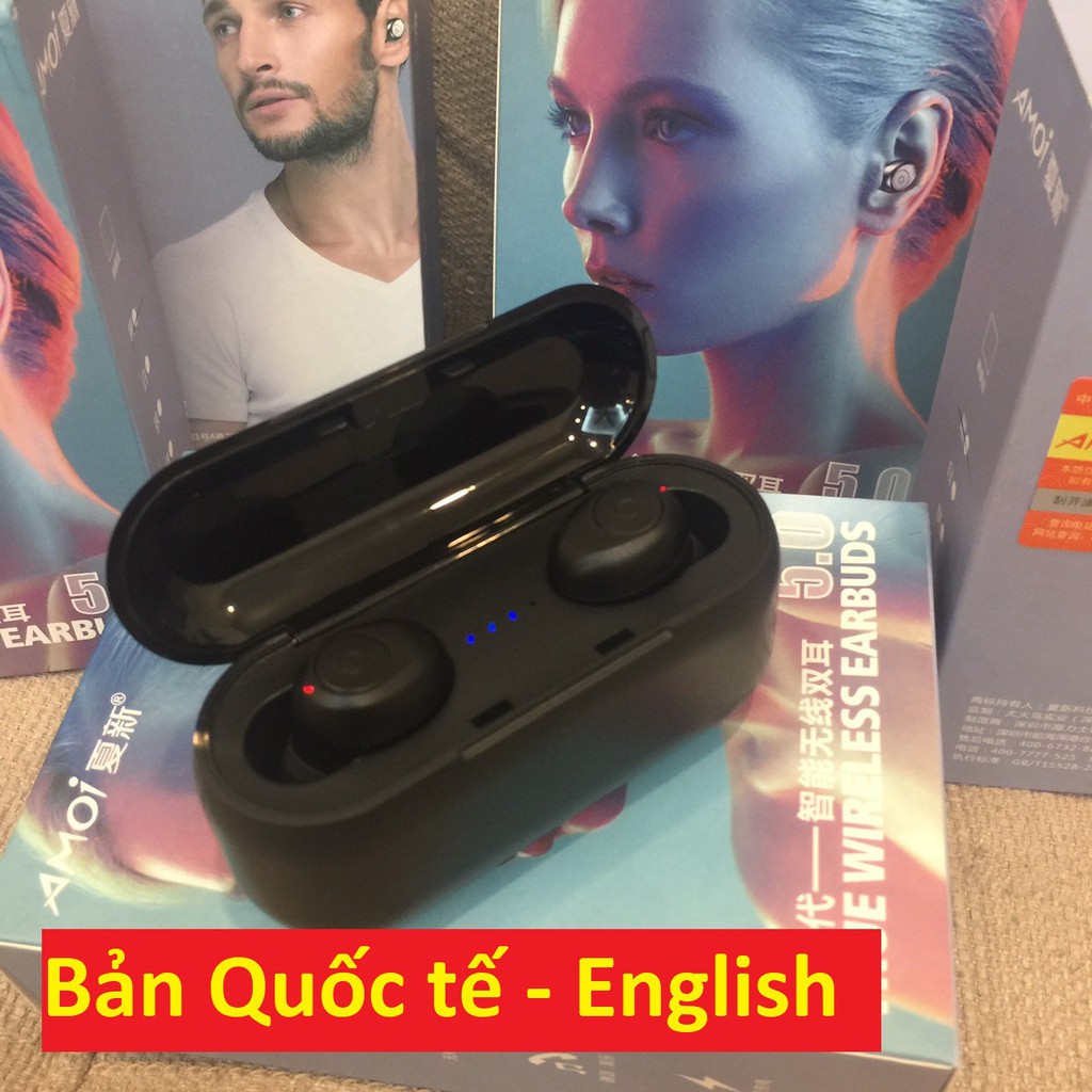 Tai nghe Bluetooth True Wireless AMOI F9 V5.0 phiên bản tiếng Anh