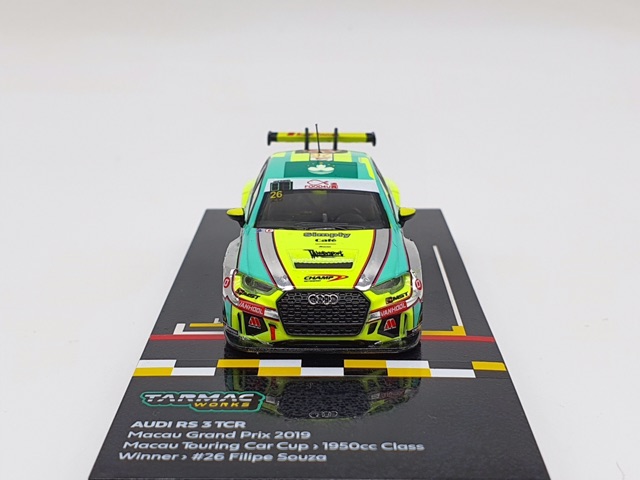 Xe Mô Hình 🧩 Audi RS 3 TCR Macau Touring Car Cup 2019 1950cc Class Winner Filipe de Souza  1:64 Tarmac Works