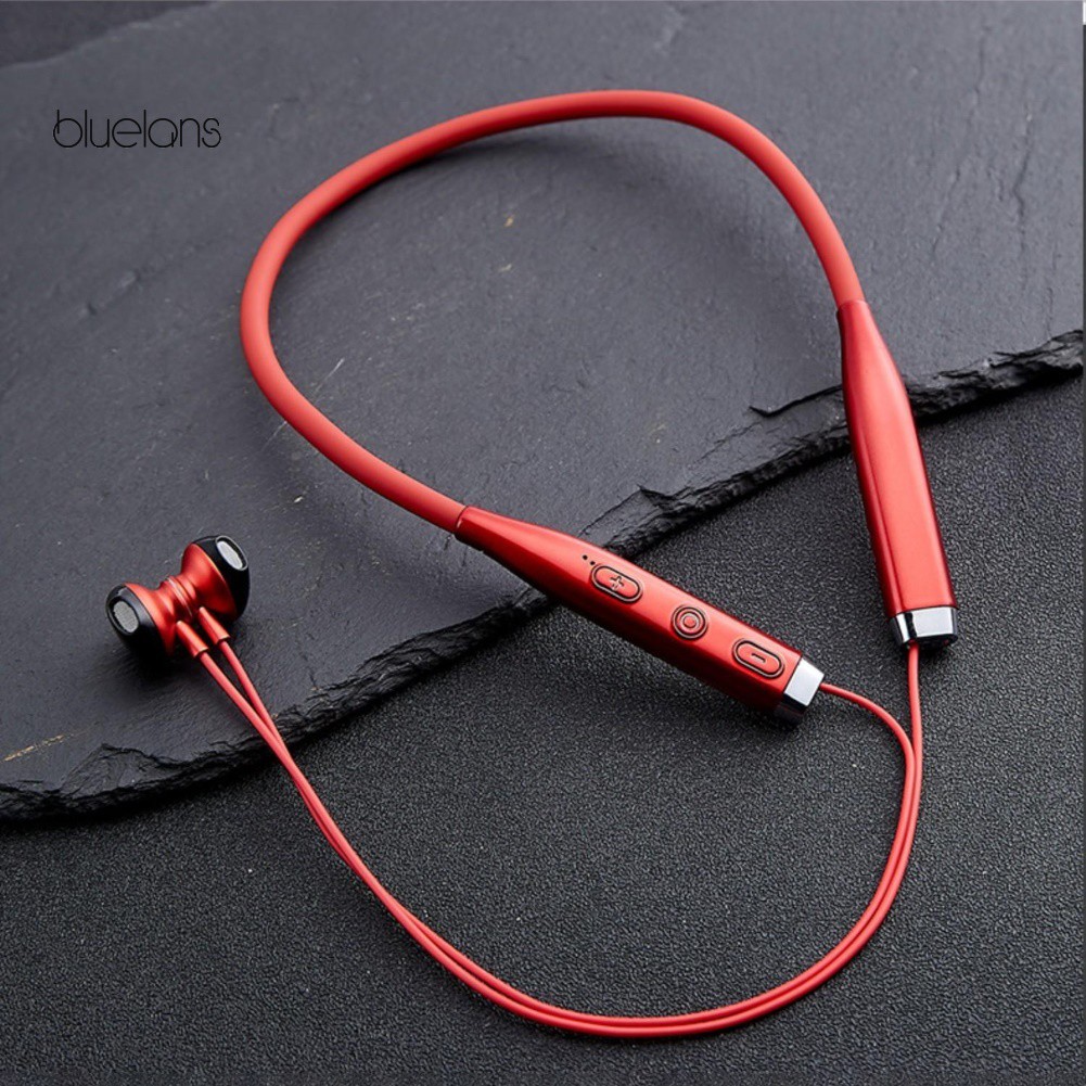 MD❀Foldable Hang Neck Wireless Bluetooth Sweatproof Sport Music Headset Earphone