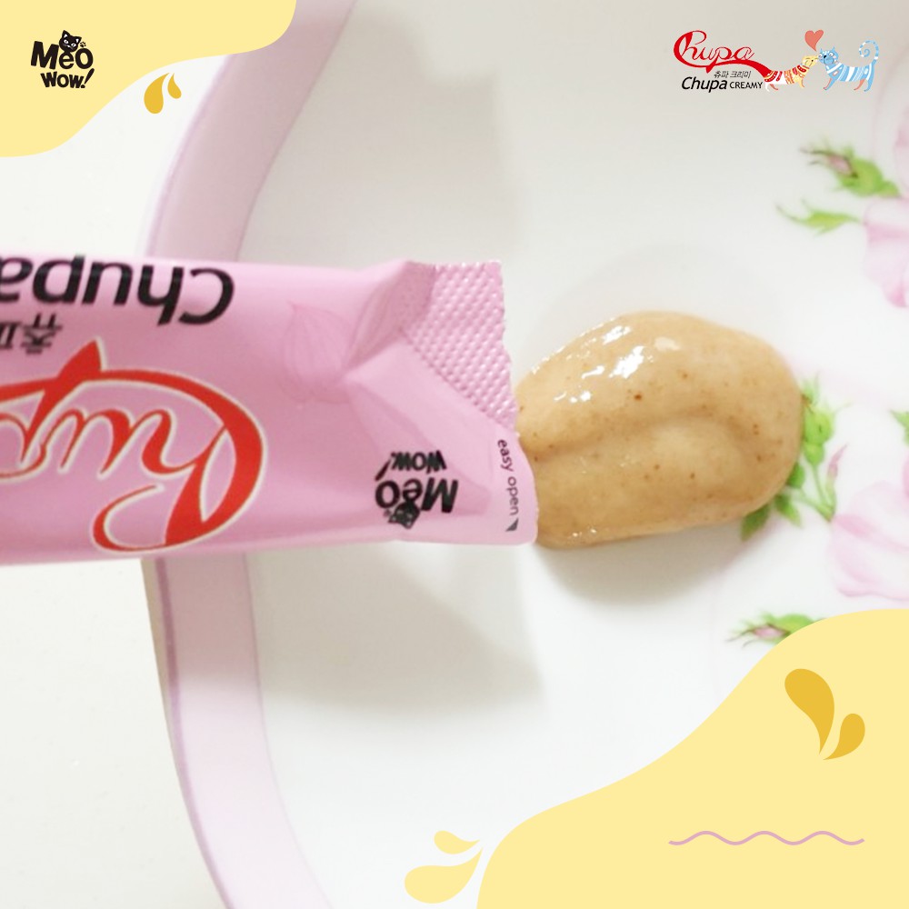 &quot;56g&quot;SỐT DINH DƯỠNG CHO MÈO CHUPA CREAMY CÁ NGỪ Bổ sung các vitamin, khoáng chất thiết yếu cho mèo với mọi giai đoạn