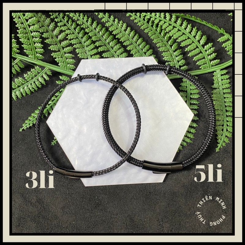 Vòng Tay Dây Lõi Thép để mix Charm size 3li,5li kèm khoá titan không gỉ siêu bền