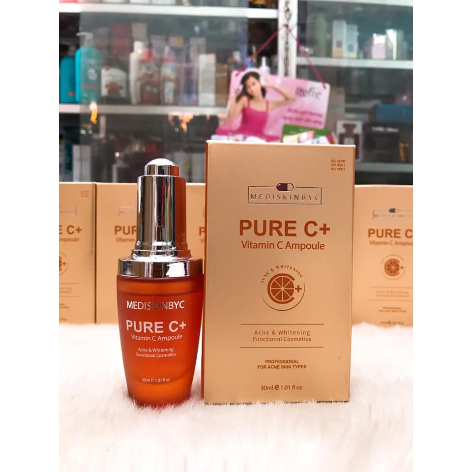 Tinh chất dưỡng trắng da Mediskinbyc Pure C+ Vitamin C Ampoule