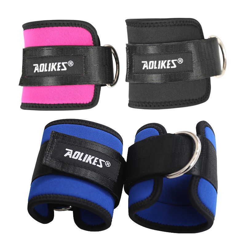 Đai quấn cổ chân AOLIKES hỗ trợ tập gym/ tập chân mông với cáp chính hãng