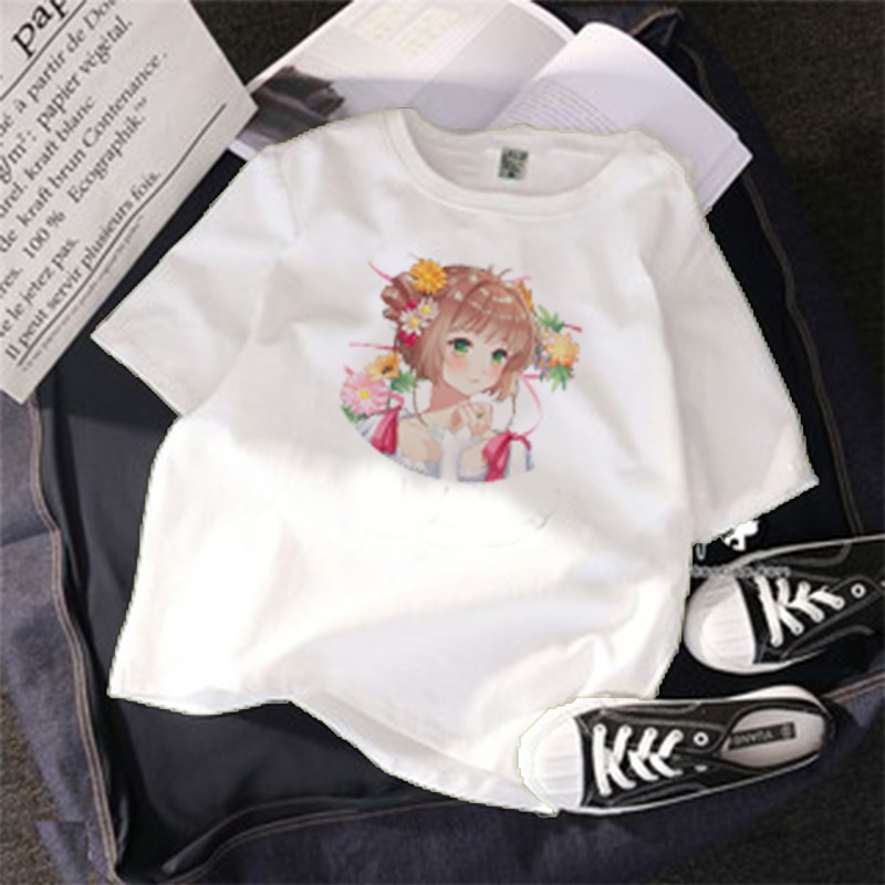 Áo thun Cotton Unisex - Nhân vật Sakura Kinomoto - Chibi - Sakura Kinomoto xinh xắn