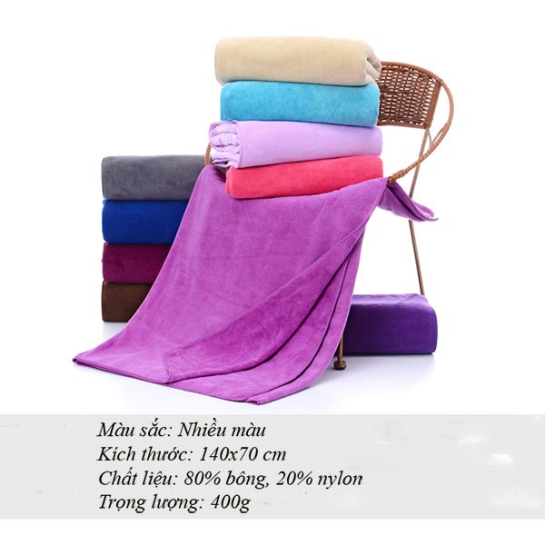 Khăn Tắm Cỡ Lớn 70x140cm Mềm Mại