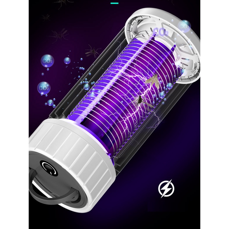 Đèn Bắt Muỗi ZY-12 công nghệ đèn led công suất 5W, cổng sạc USB