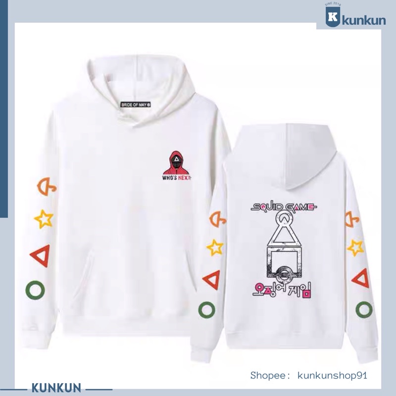 Áo Squid Game Trò Chơi Con Mực - Áo Hoodie Squid Game Form Dáng Rộng Nam Nữ