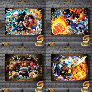 Tranh treo tương aime one piece đa dạng mẫu , tặng kèm phụ kiện treo tranh