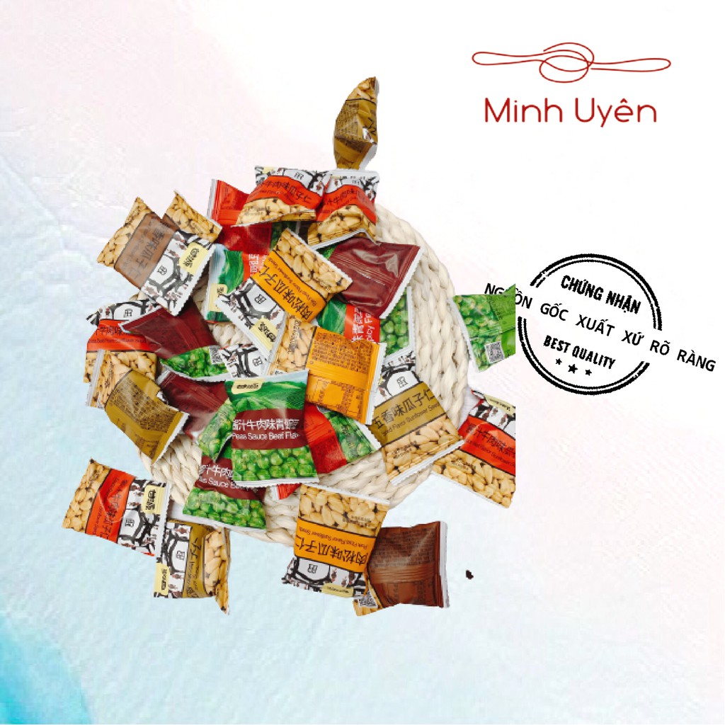 Hướng dương - đậu Hà Lan tẩm vị mix 100g - ăn vặt Minh Uyên