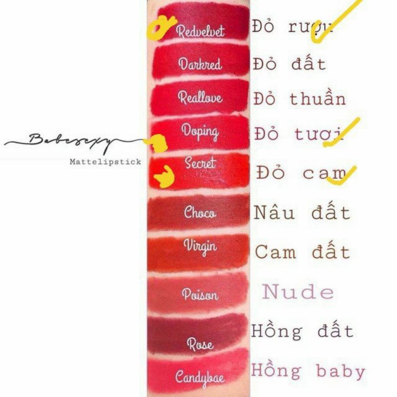 TẶNG SON DƯỠNG🎁 SON BABY SEXY - KÈM TÚI GIẤY VÀ PHỤ KIỆN