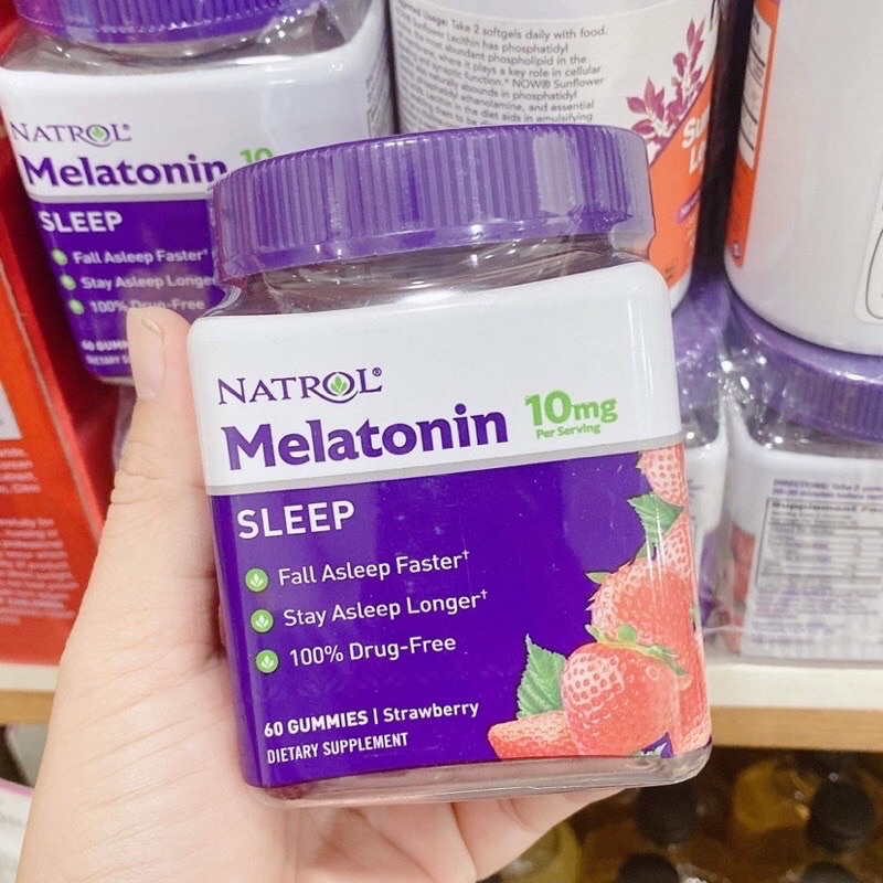 Mã COSDAY471 -10% đơn 150K Kẹo dẻo hỗ trợ ngủ ngon 10mg Natrol Melatonin