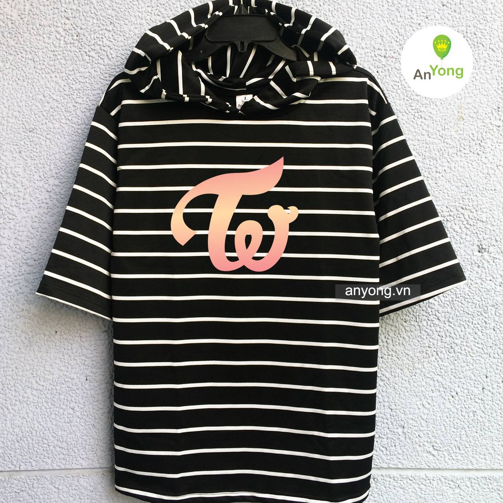 Hoodie sọc tay lửng TWICE