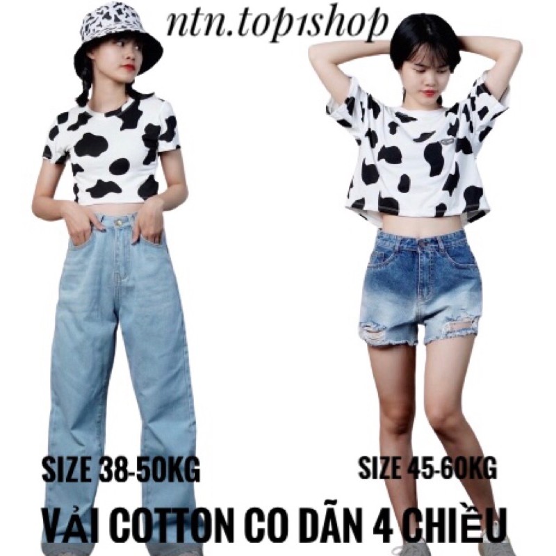 Áo bò Croptop tay ngắn 2 dạng (al).