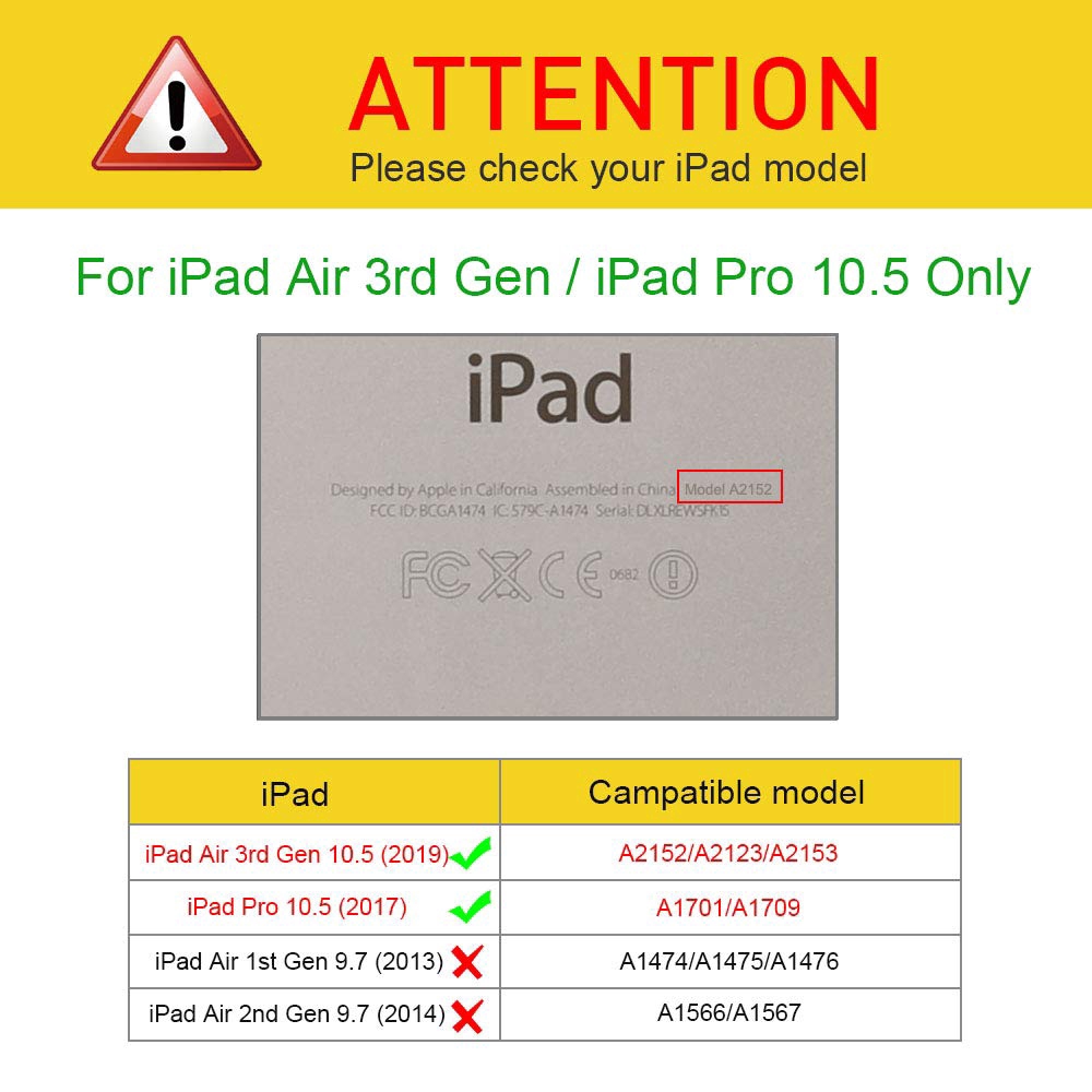 Bao da máy tính bảng GOOJODOQ có khe giữ bút trọng lượng nhẹ dành cho iPad Pro 10.5/iPad Air 3 2019