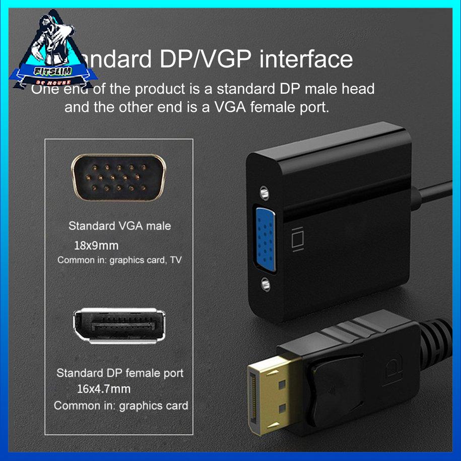 Cổng hiển thị DP Cáp chuyển đổi Nam sang VGA Nữ cho Máy tính xách tay PC [8/9]