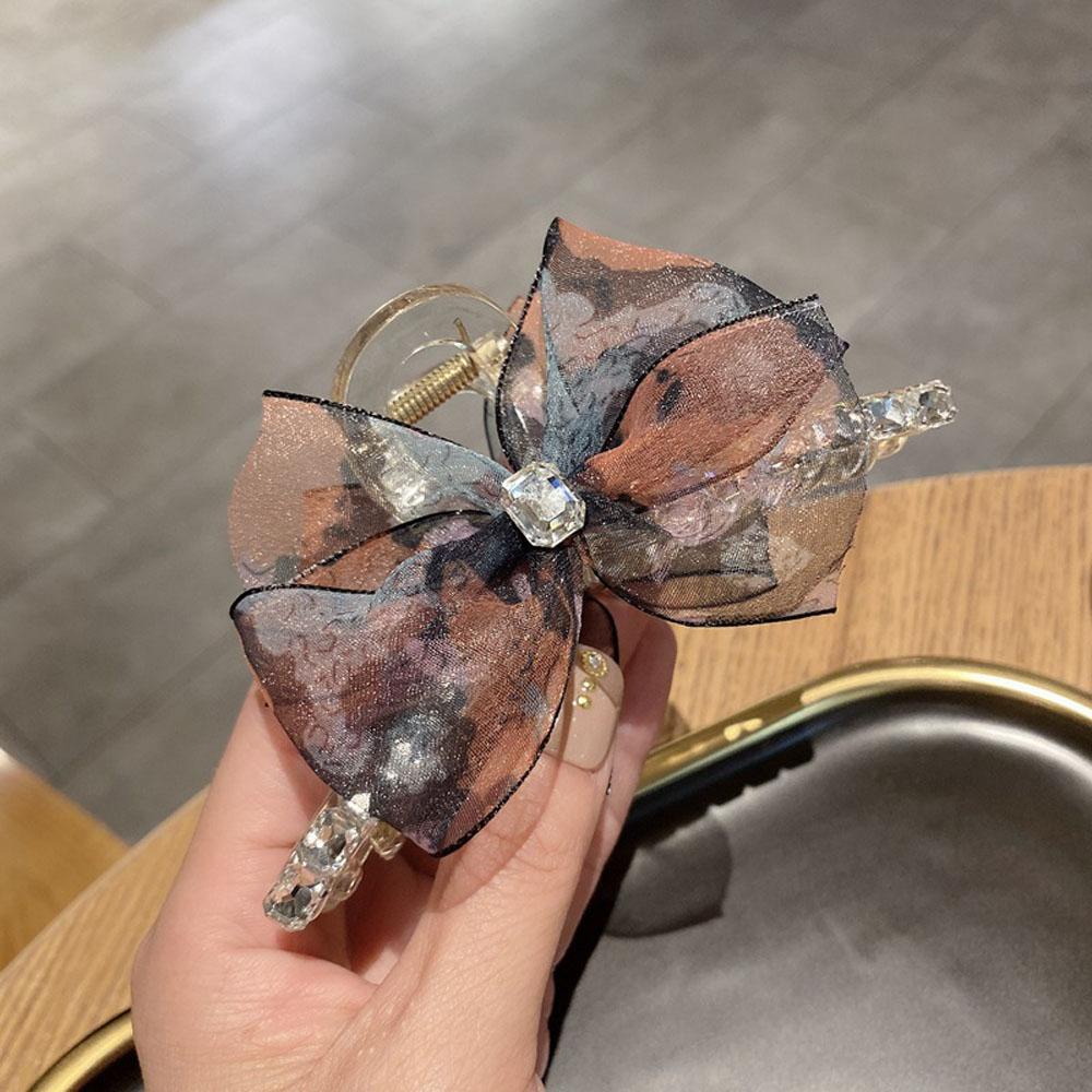 Kẹp Tóc Hình Nơ Phối Ren Thời Trang Cho Nữ