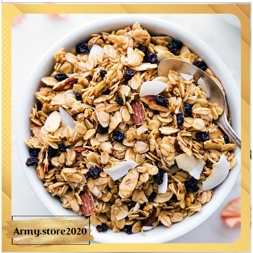 Ngũ cốc dinh dưỡng ăn sáng, bà bầu lợi sữa Granola nhiều hạt thơm ngon Healthy Mix vị 500gram - Natural Meal