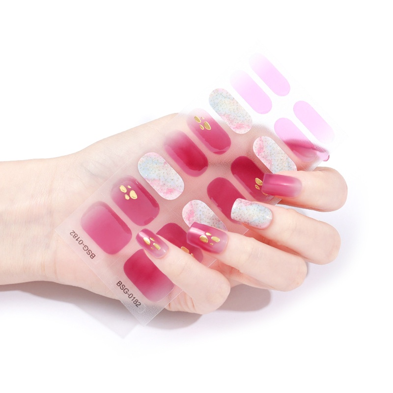 Pepa semi cured gel strips gel nail full wraps strips gel nail stickers