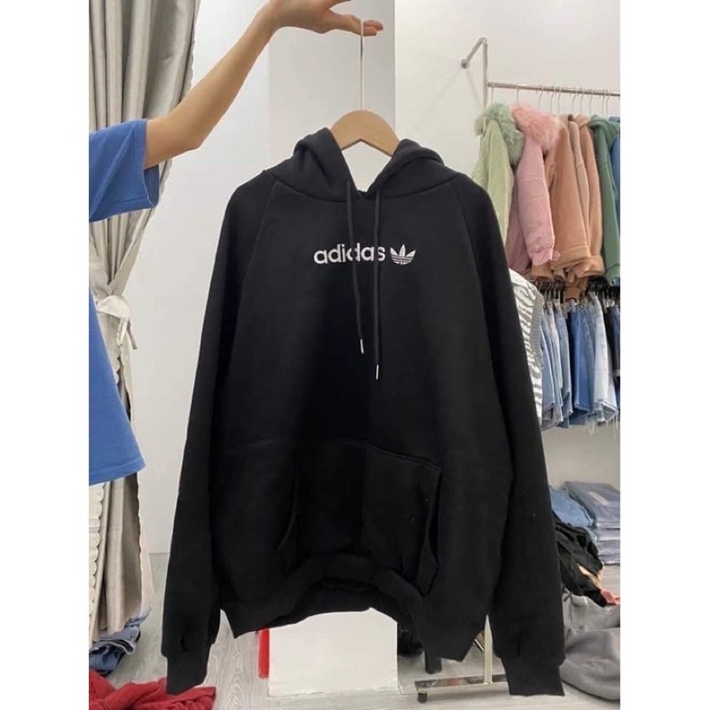 Hoodies nỉ thêu adii-dassss dày dặn from tay bồng unisex
